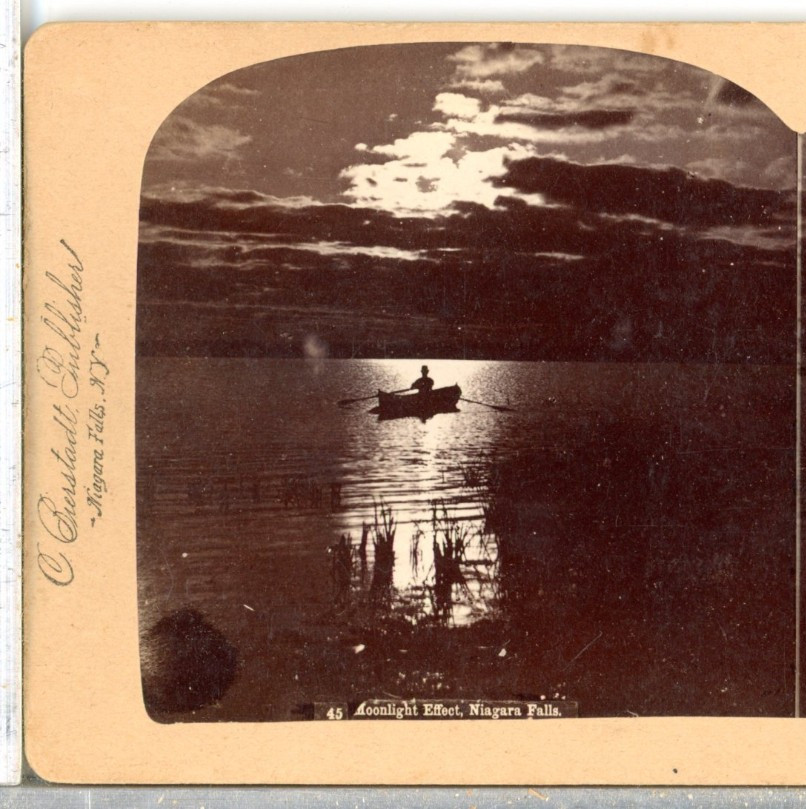 NIAGARA, Moon Light Effect--Underwood Stereoview P36