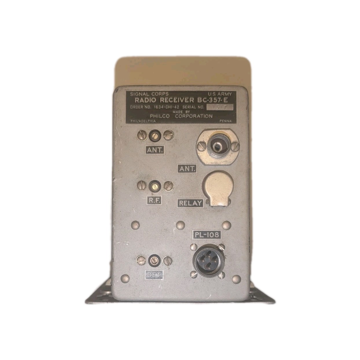 Signal Corps Radio Receiver BC-357-E ( Marker Beacon Receiver)