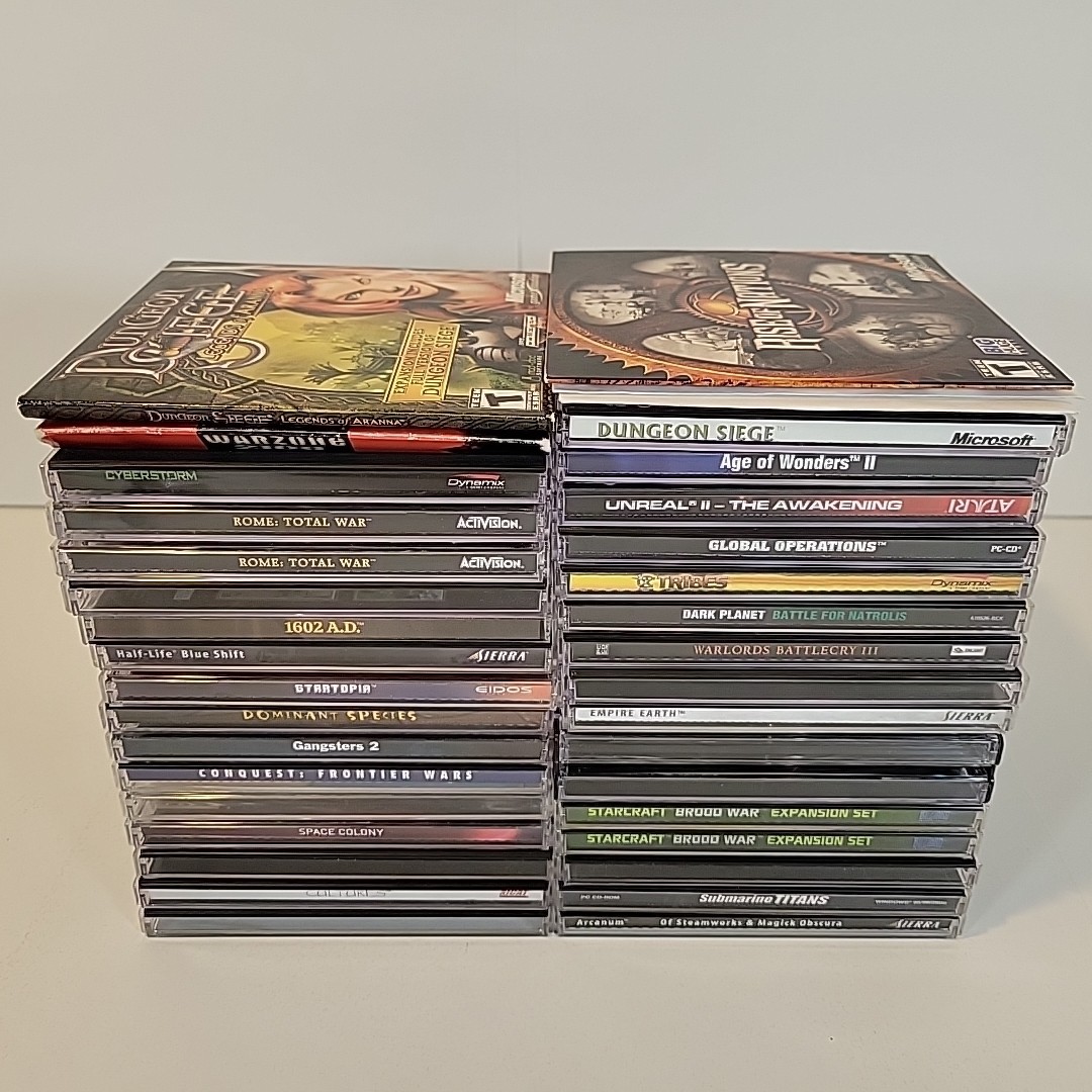 Lot of 33 Old PC Computer Games Strategy War Fantasy Early 2000s