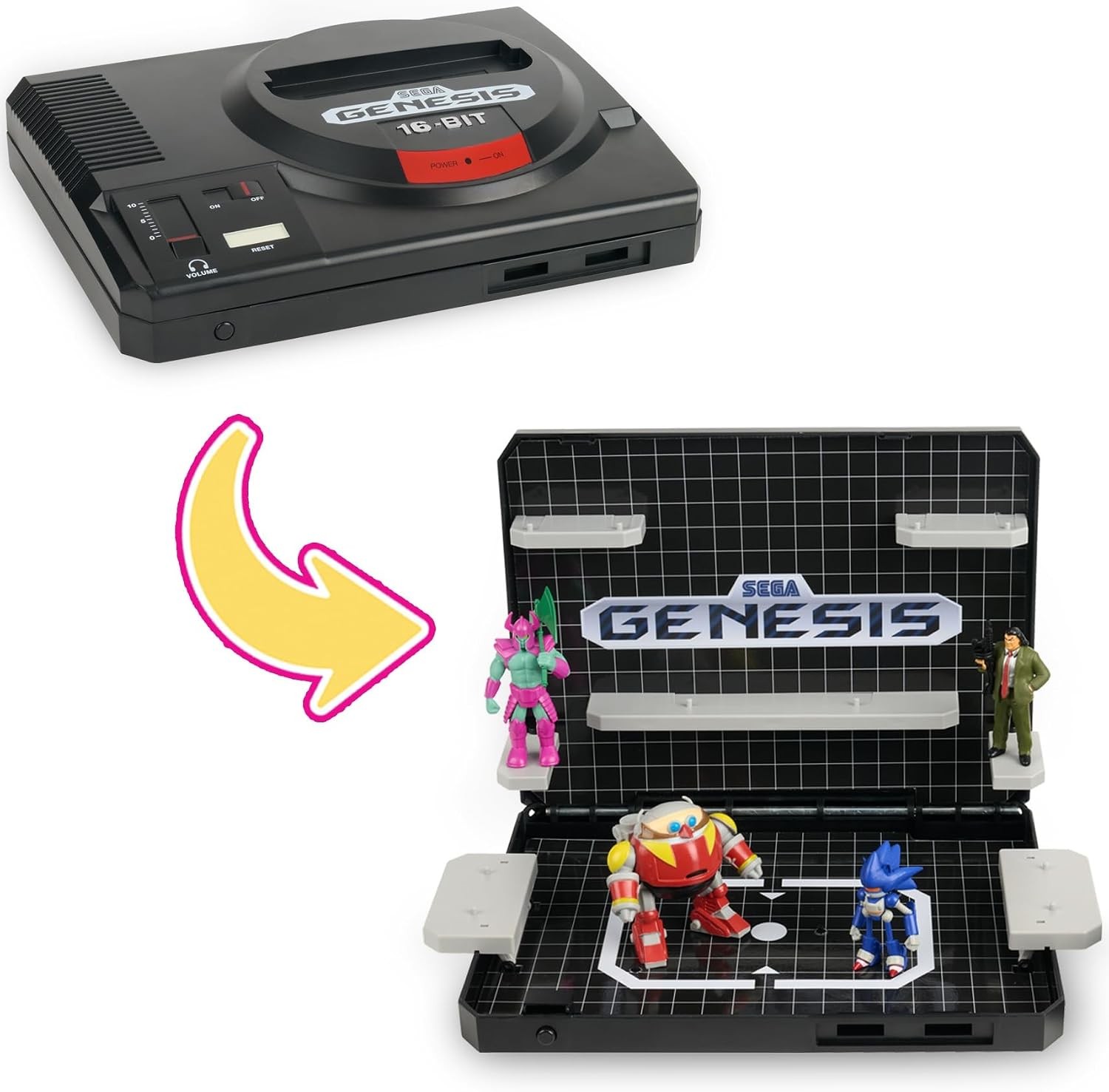 Console Heroes SEGA Genesis Supervillain Boss Bundle Display – Includes 4 Villai