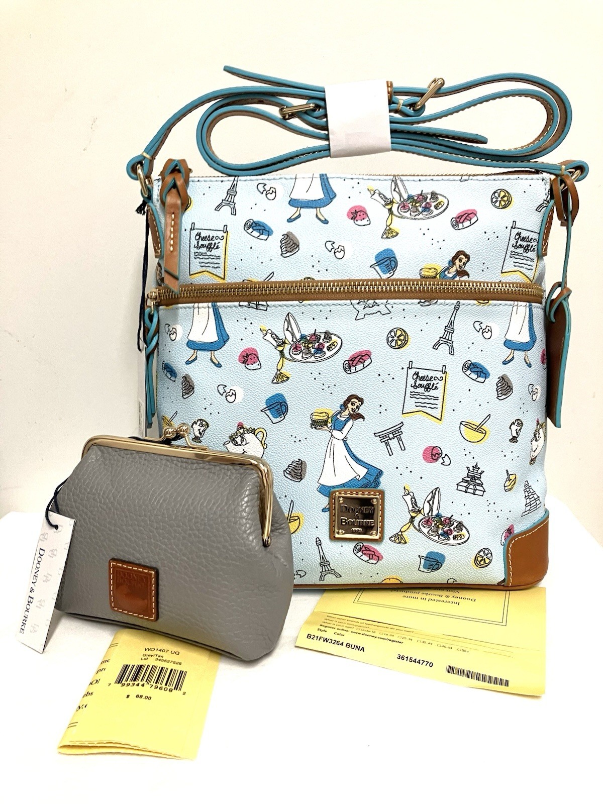 Dooney & Bourke Bag SET-Belle  Epcot International Food & Wine and Kisslock NWT