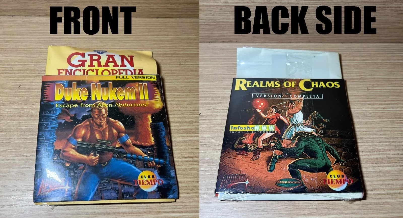 READ INFO- REALMS OF CHAOS + DUKE NUKEM II PACK FULL APOGEE PC NO BIG BOX