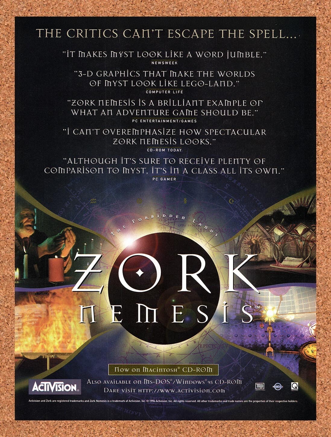 1996 Zork Nemesis PC Original Advertisement / Retro Promo v1
