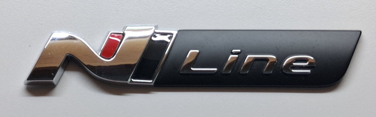Hyundai Fender & Rear Hatch N Line Emblem length 4 3/8