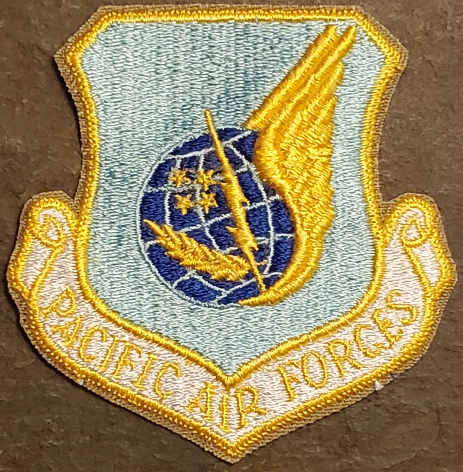 USAF PACIFIC AIR FORCES PACAF PATCH - FULL COLOR FLIGHT DRESS MILITARY VTG 70's