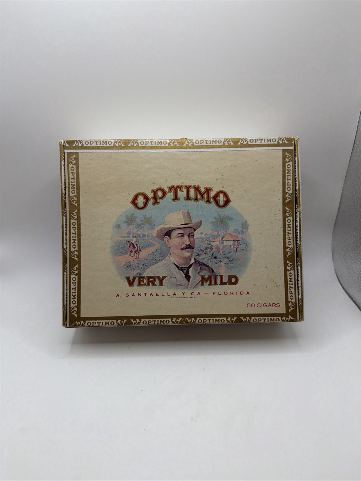 Optimo Very Mild Sports Cigar Box Vintage Empty Box Made In USA