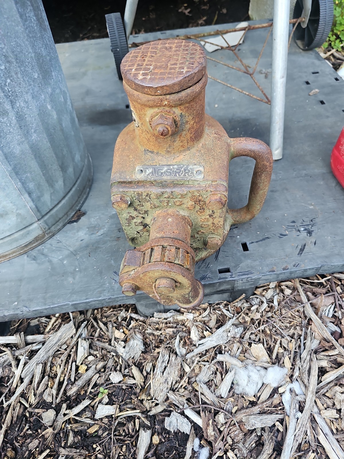 Vintage A.O Norton 15 Ton Jack from Coaticook, Quebec, K.D. Style, Early 1900's