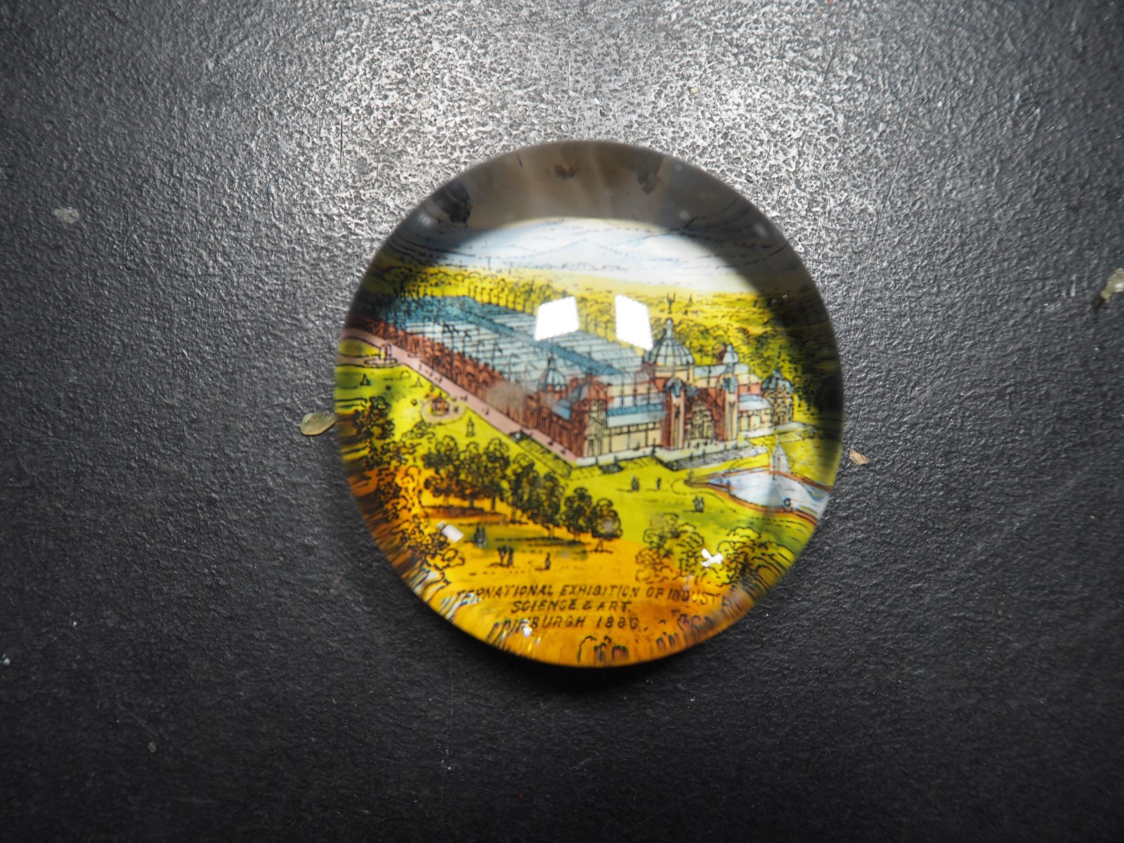 Paperweight Edinburgh 1886 International Exhibition of Industry, Science & Art 