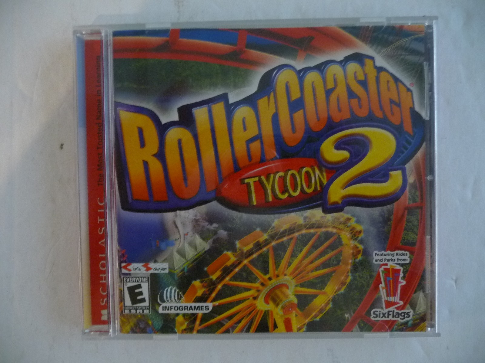 Roller Coaster Tycoon 2 Computer Game 2002 Six Flags Version with User Guide, PC