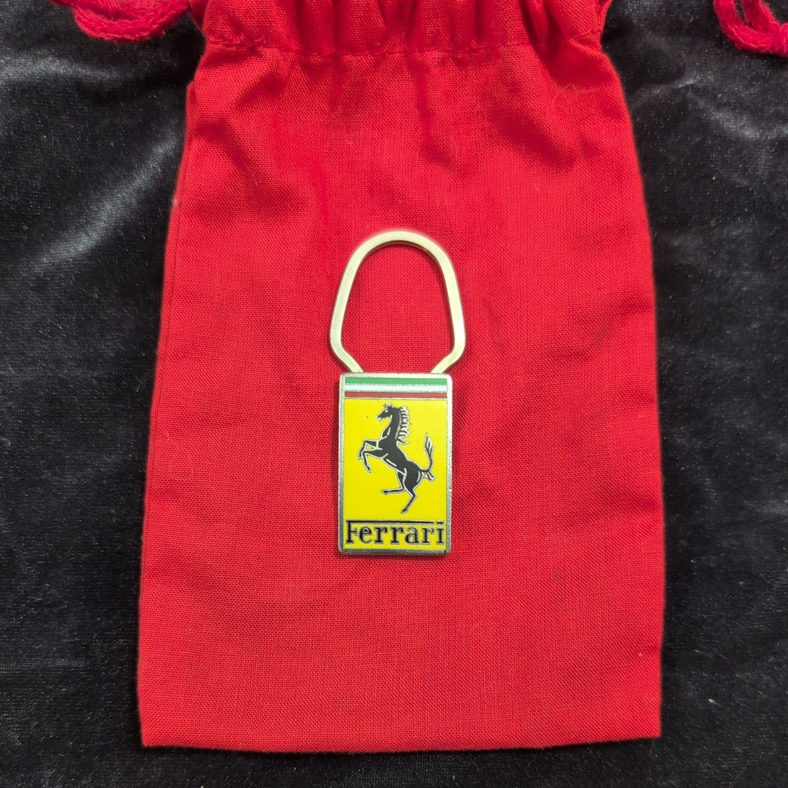Rare Genuine Vintage 1960s Ferrari A. Lorioli Cloisonne Key Fob