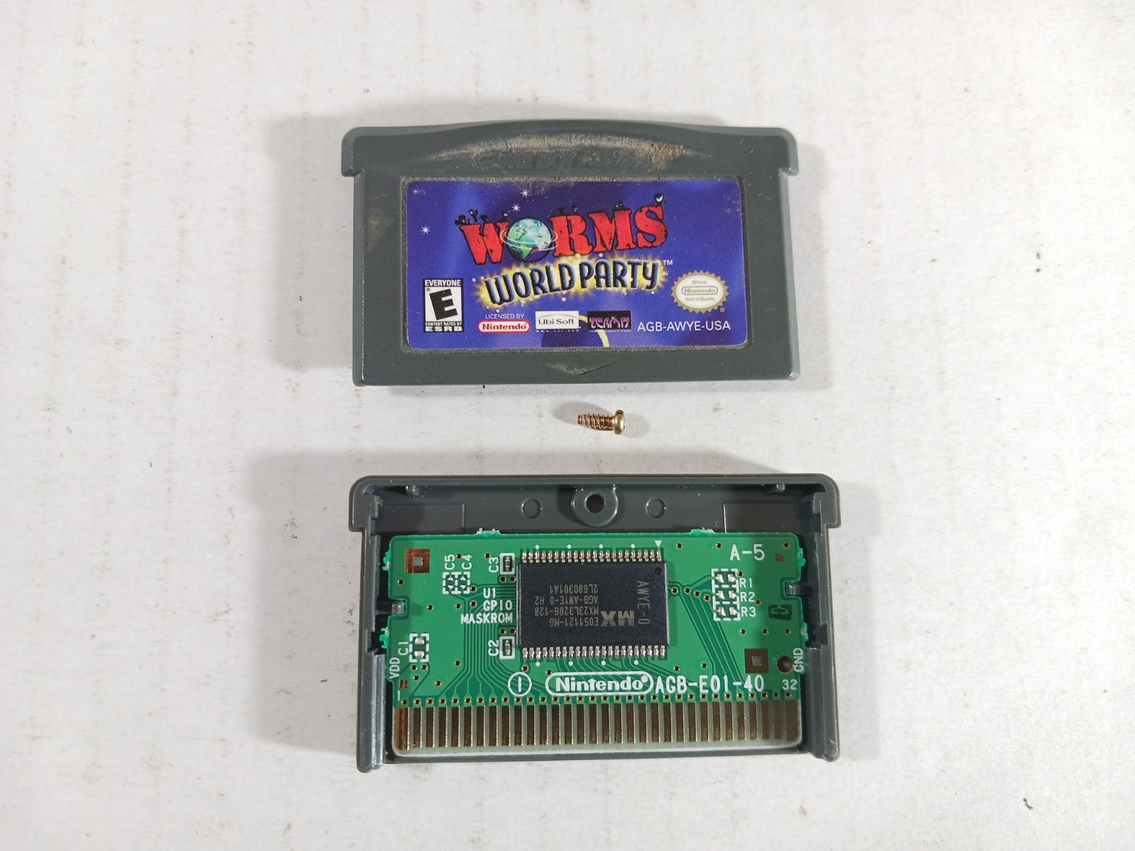 Worms World Party GBA Authentic Nintendo GameBoy Advance Tested Game