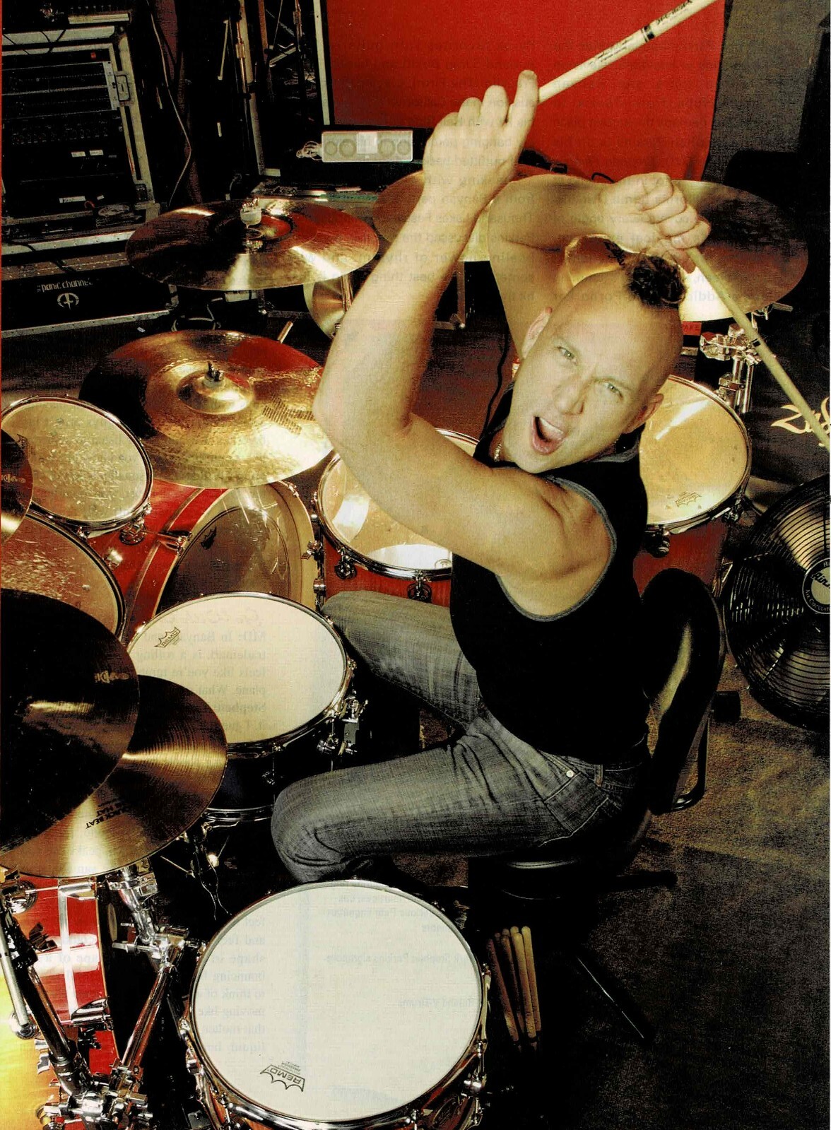 Stephen Perkins of Jane\'s Addiction - DRUMMER - Music Print Ad Photo - 2006