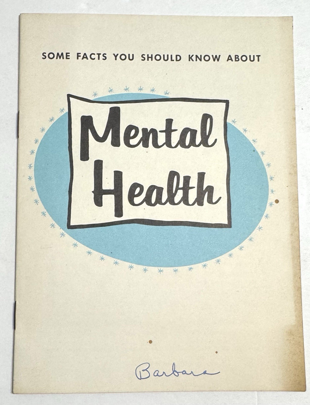 Vtg 1955 General Motors Booklet Some Facts You Should Know About Mental Health