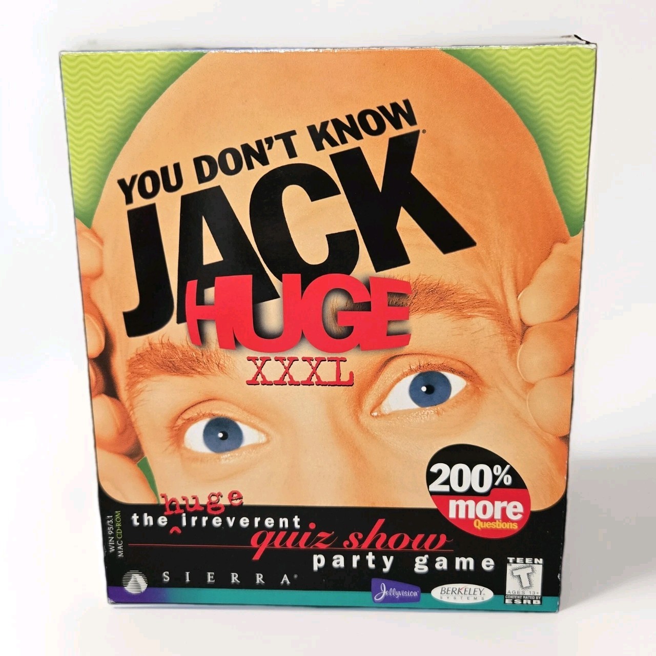You Don't Know Jack Huge XXXL Big Box 3 disc WIN 95 3.1 MAC CD-ROM Trivia Game