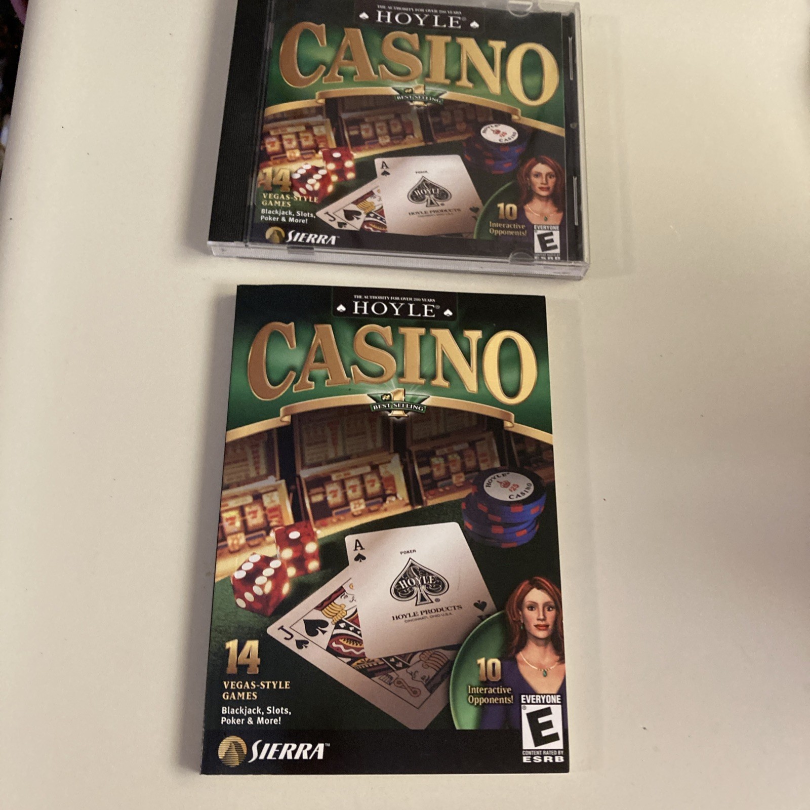 2002 Hoyle Casino and Friday Night Poker PC Windows Video Game Sierra w/Manual
