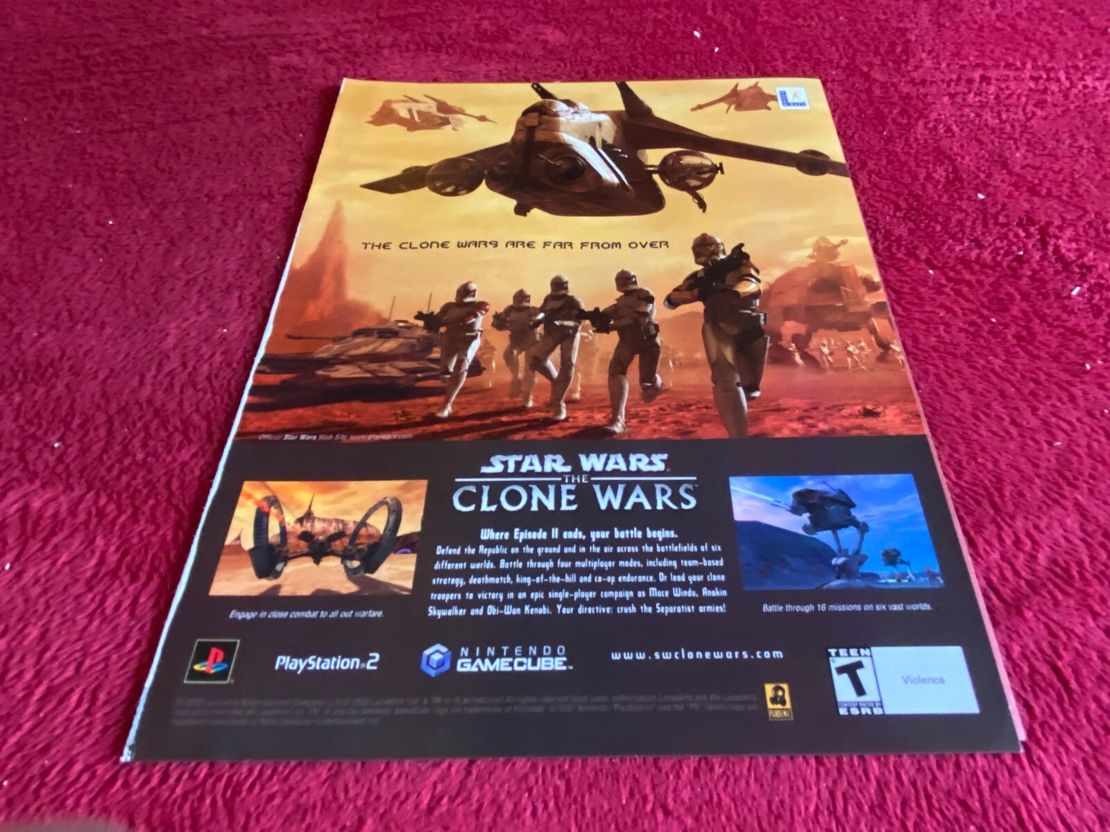 PAD64 GAME ADVERT 11X8 STAR WARS : THE CLONE WARS