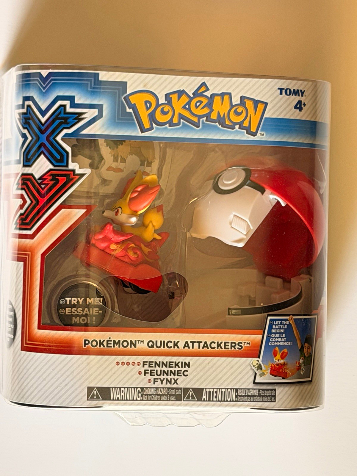 Pokémon TOMY XY Quick Attackers Fennekin Figure Poké Ball Launcher Sealed Box