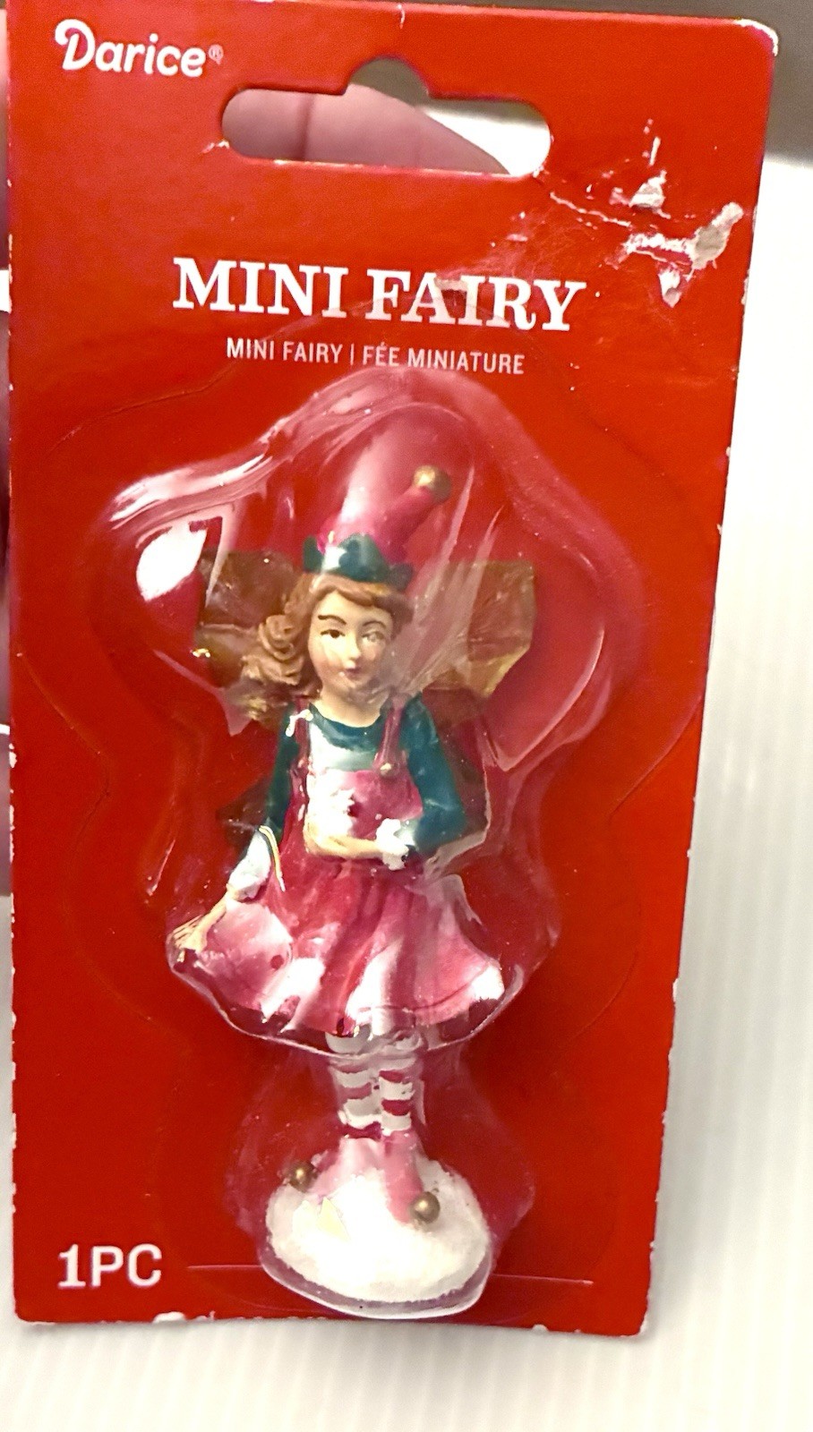 NEW Darice Mini Fairy Miniature Figurines  Christmas Tiny Treasures