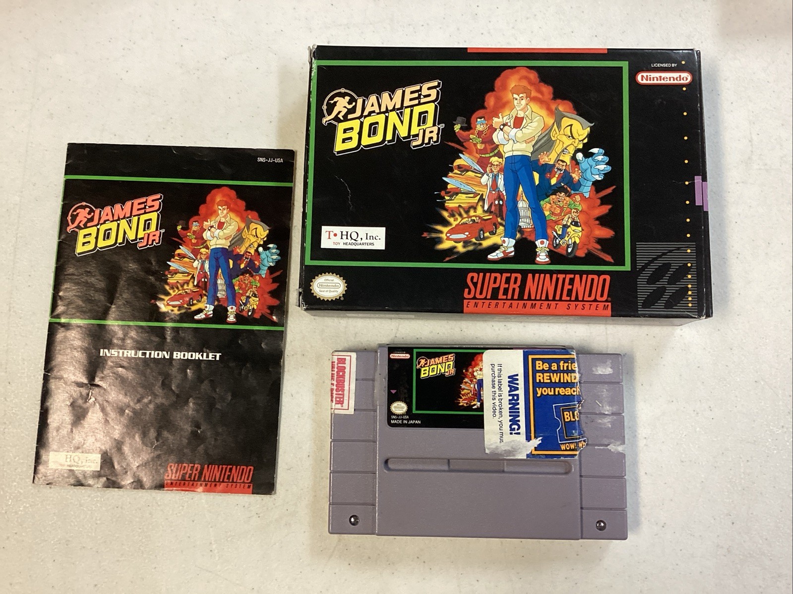 James Bond Jr. (SNES, 1992) CIB Manual Tested
