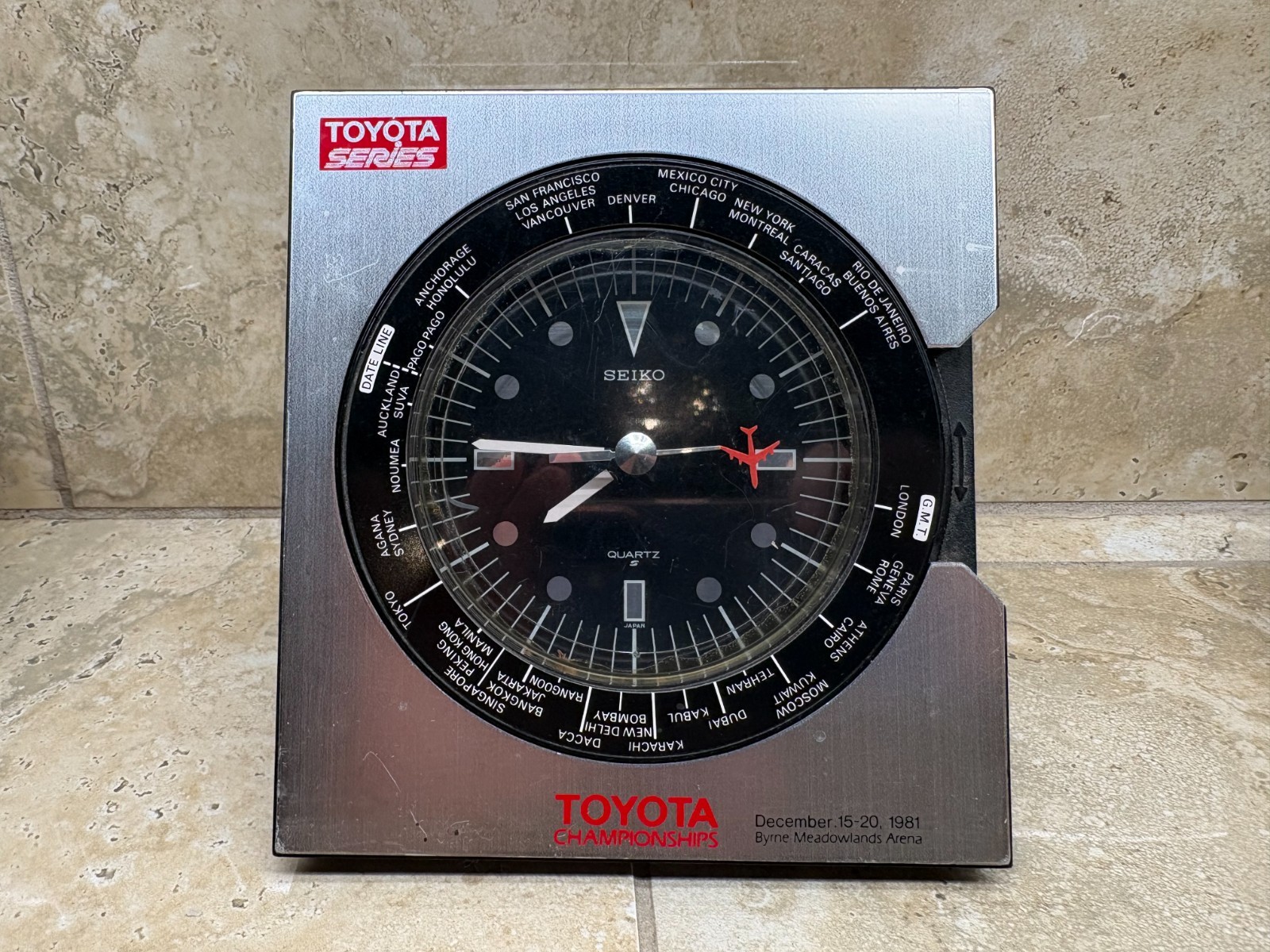 Seiko Toyota Series Championship clock, very rare, Owned by Cliff Drysdale