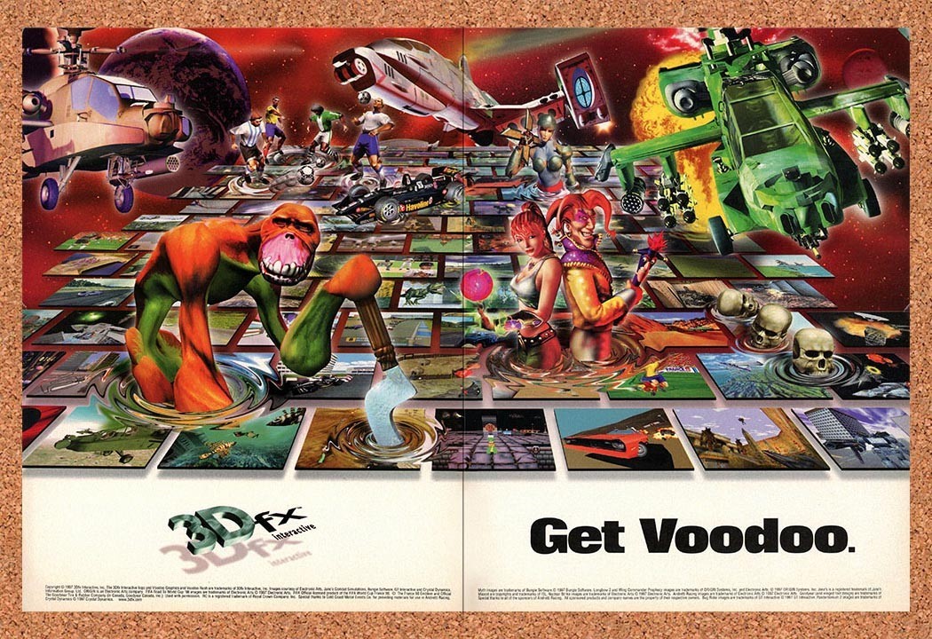 1997 Voodoo 3dfx Get Voodoo Original Advertisement / Retro Promo vc1