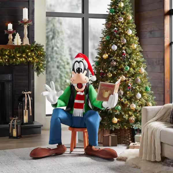 4 Ft Animated Holiday Goofy Christmas Animatronic Prop