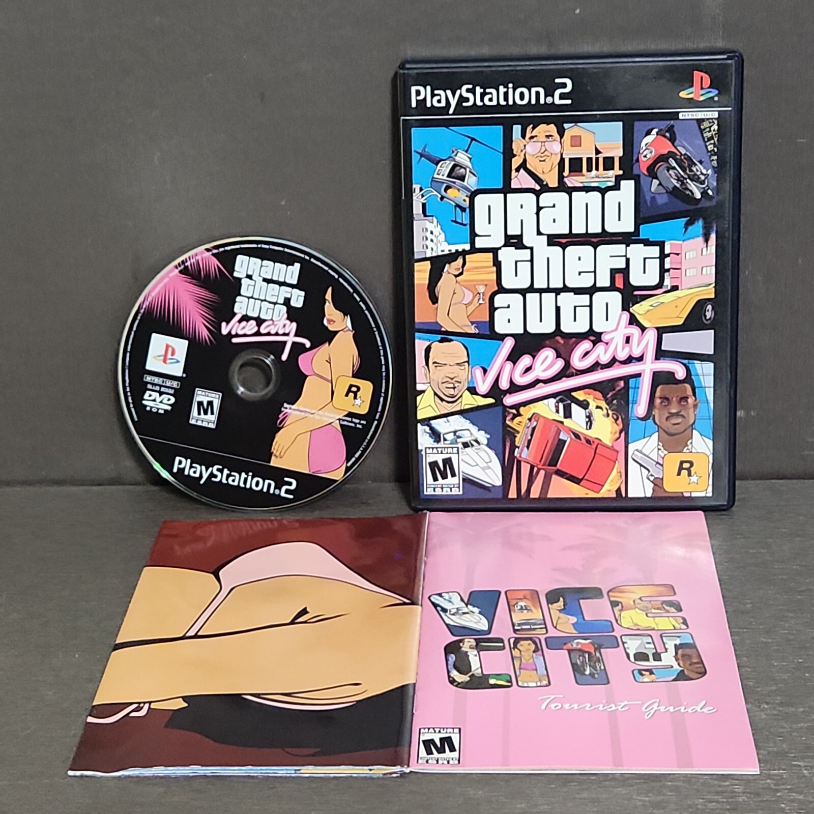 Grand Theft Auto Vice City PlayStation 2 PS2 Game CIB Map GTA