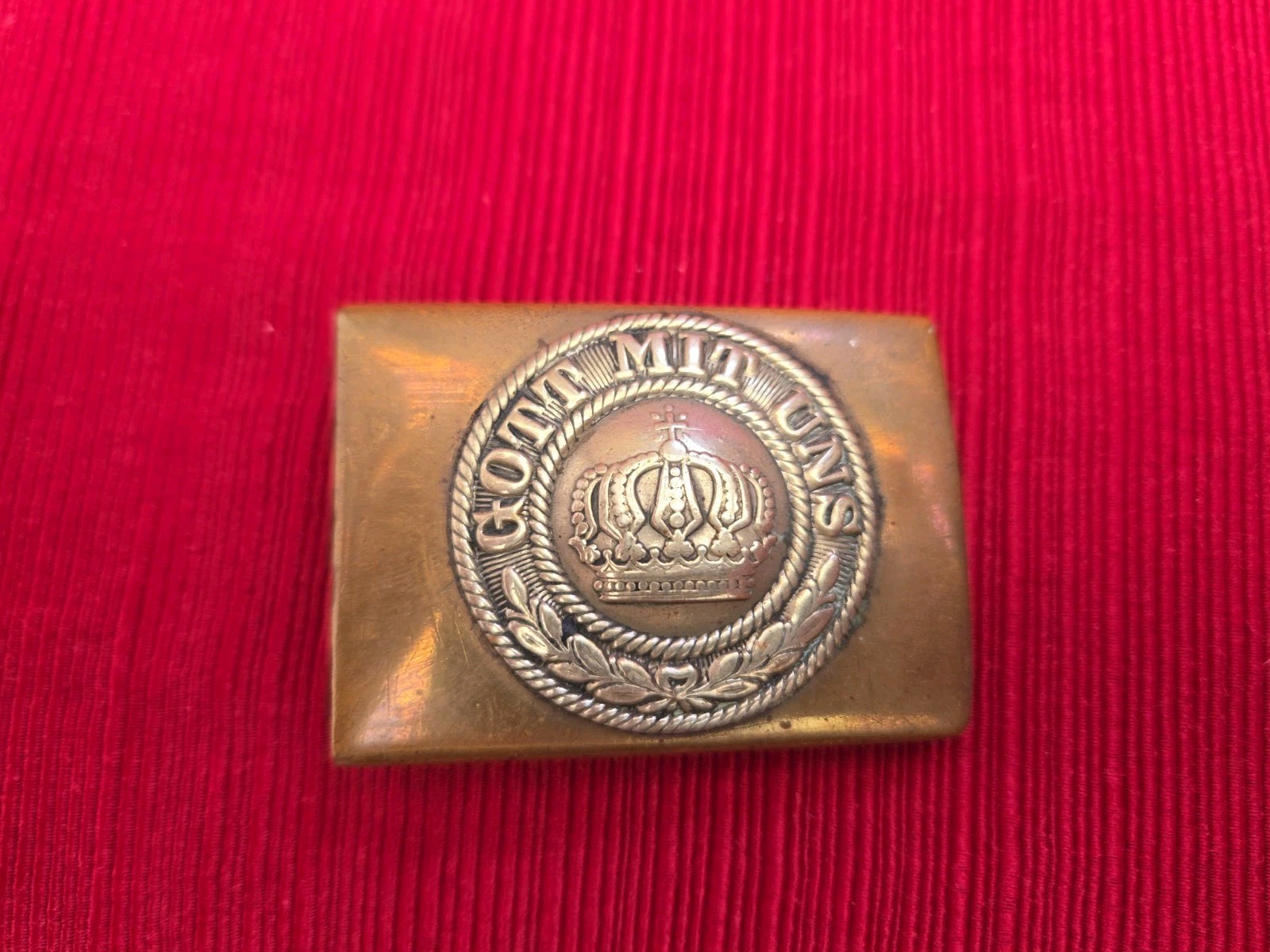 WW1 German prussian belt buckle gott mitt uns army military trench vet estate