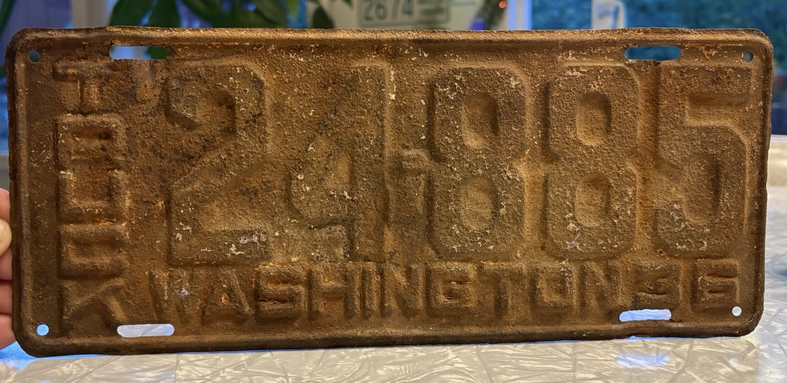 Very Hard To Find 1936 Washington State Truck License Plate Single 24-885