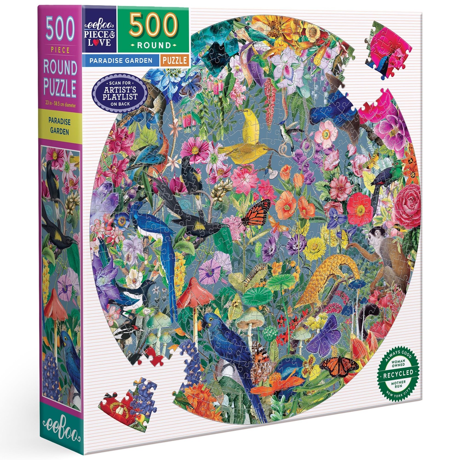 eeBoo Paradise Garden 500 Piece Circular 23