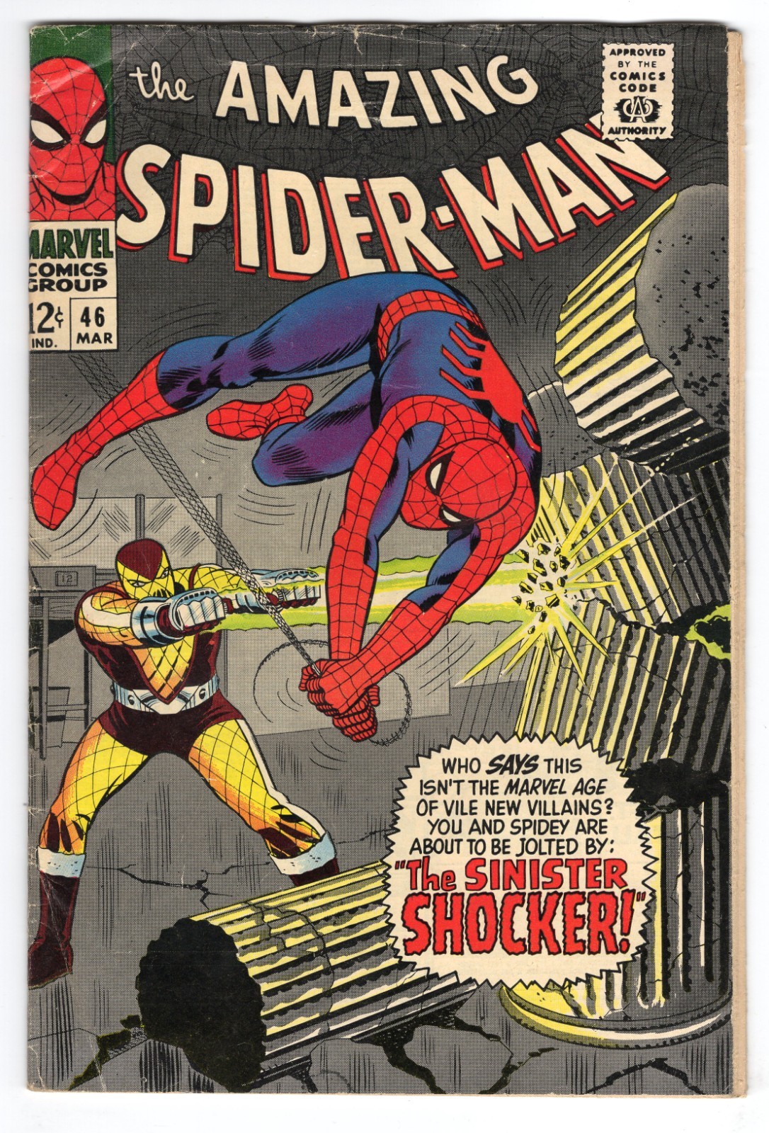 Amazing Spider-Man 46 1967 Marvel Comics VG+ 4.5 Origin & 1st App Shocker