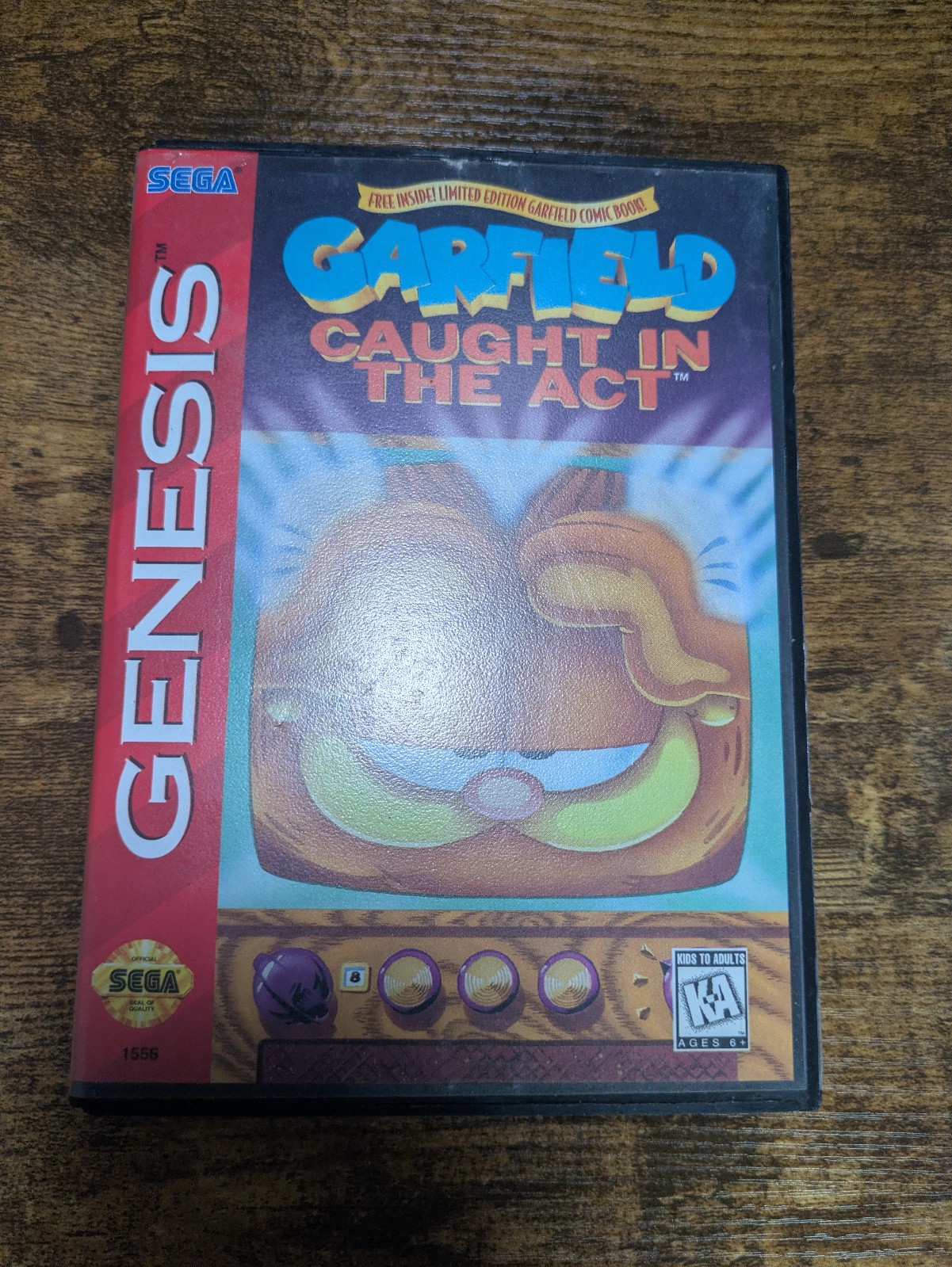Garfield Caught in the Act SEGA Genesis 1995 Complete in Box CIB w/ Comic Book