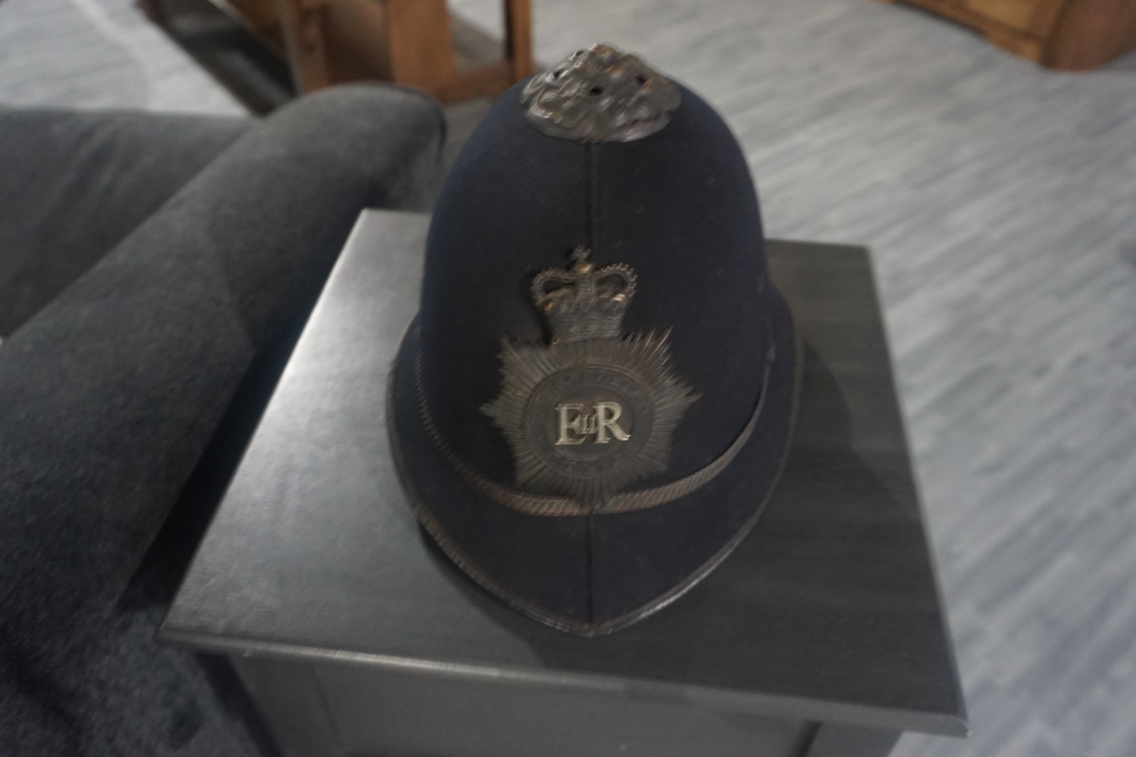 Vintage British Metropolitan EIIR Bobby Helmet