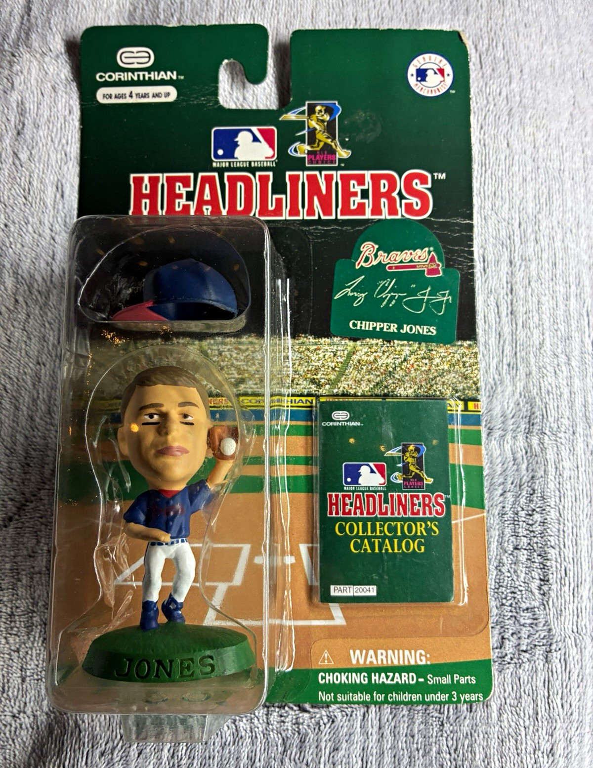 Corinthian Headliners MLB Chipper Jones Bobblehead w/ Collector's edition