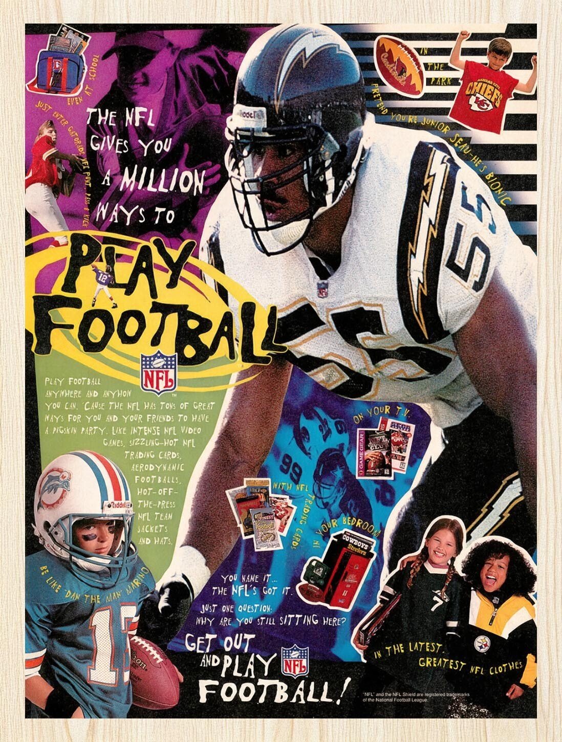 1995 NFL Play Football Campaign Original Advertisement v1