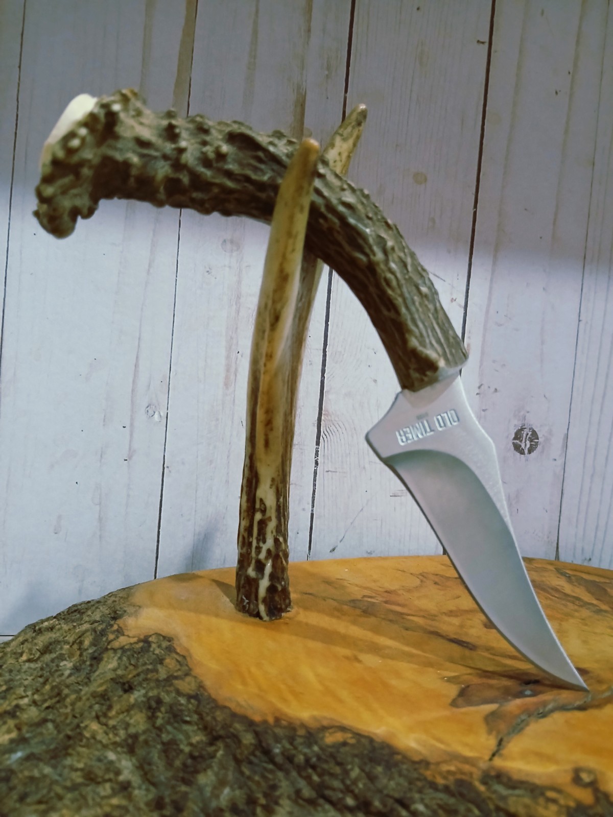Handmade Genuine Deer Antler knife, Fathers Day Gift, Fixed Blade  With Sheath