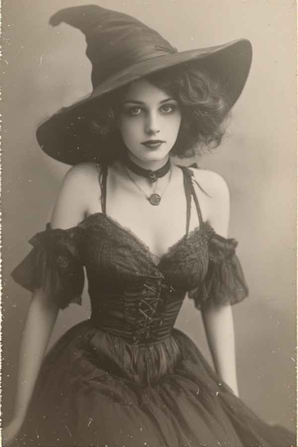 Vintage Witch Portrait 4x6 Photo