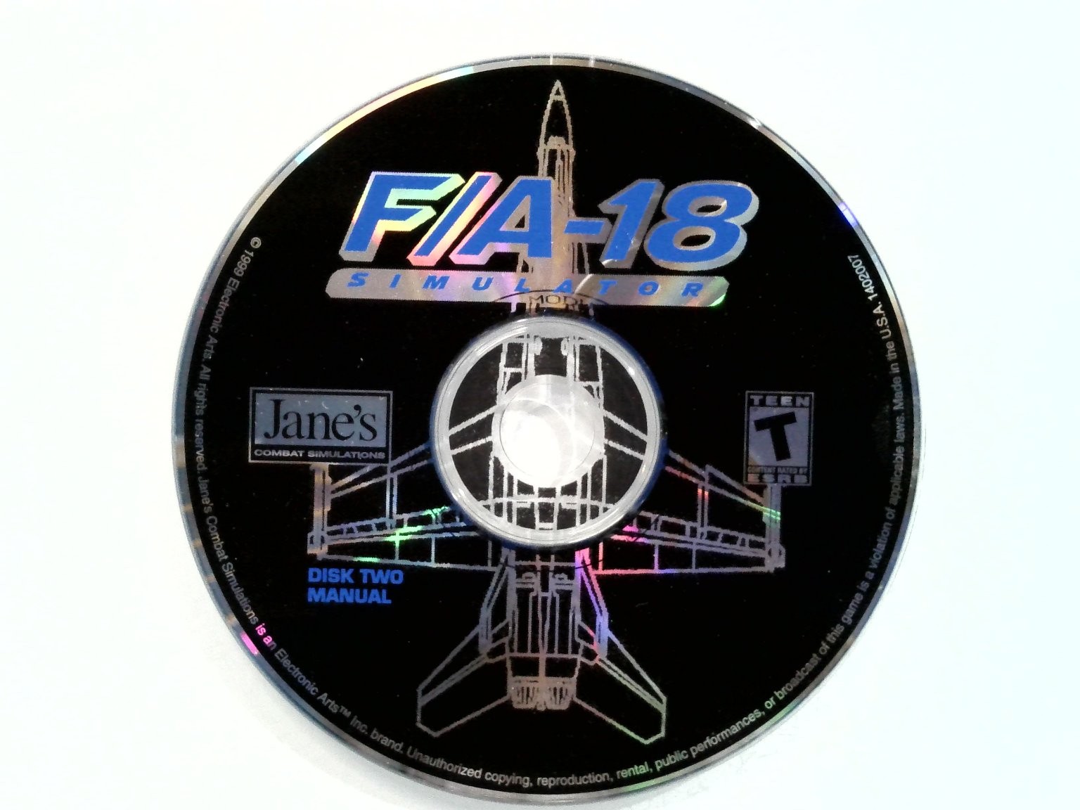 Jane's F/A-18 Simulator Manual Disc PC Video Game Combat Flight Sim EA
