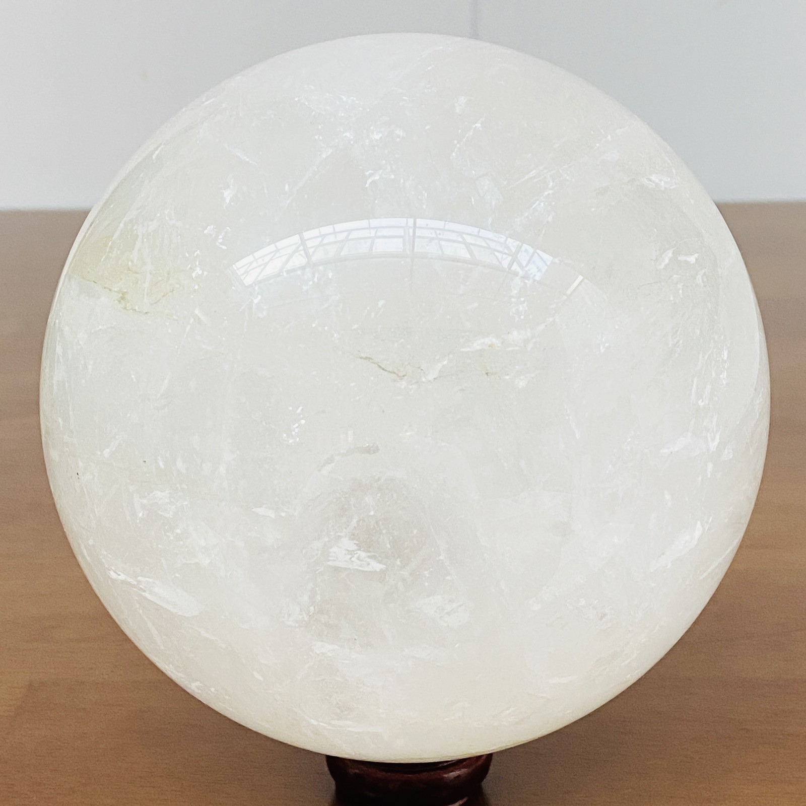 Natural White Crystal Clear Quartz Crystal Sphere Ball Healing 3680G (8.11LB)