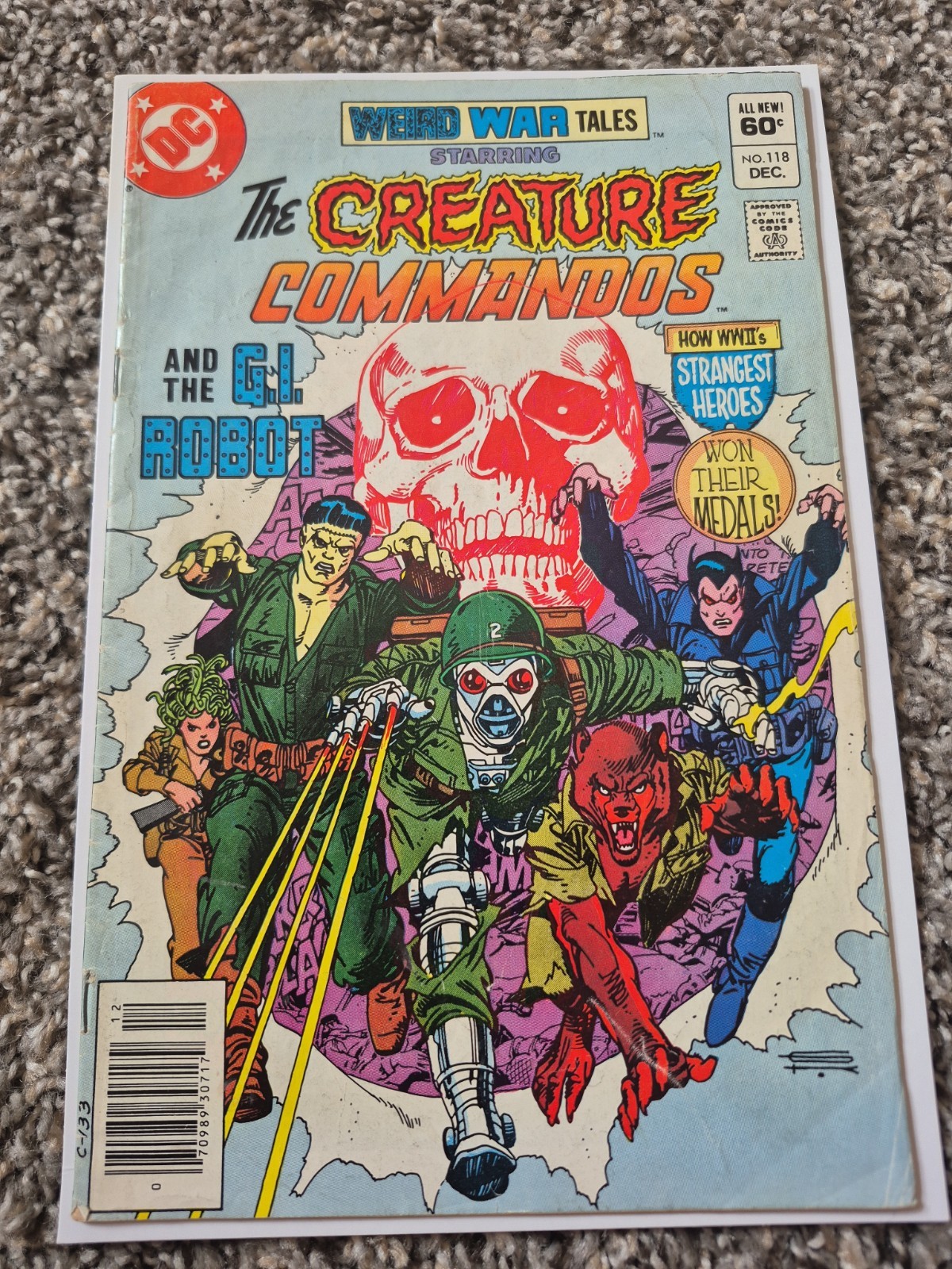 Weird War Tales Starring The Creature Commandos 118 DC Comics Vintage Comic Book
