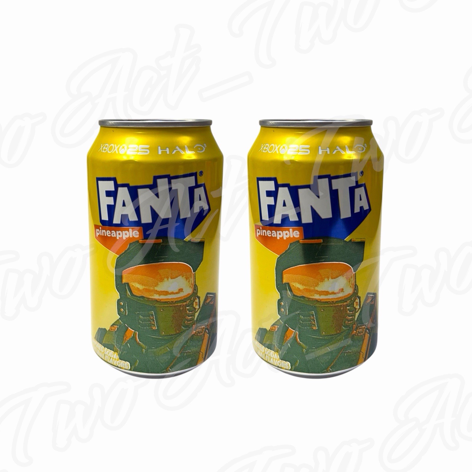 Fanta Xbox 25 (2 Full 12oz Cans) Halo Pineapple Gaming Gamer Collectibles NEW