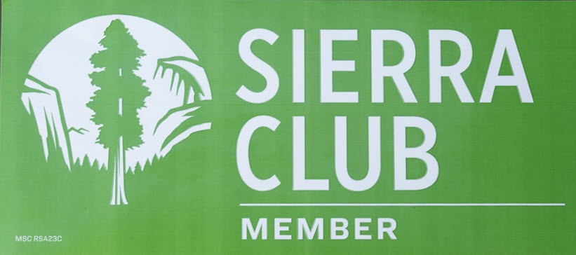 Sierra Club member bumper sticker 