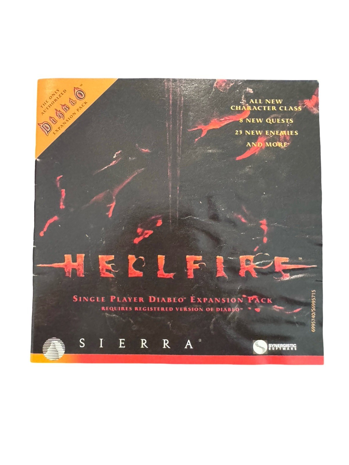 Hellfire Diablo Expansion Pack MANUAL ONLY NO GAME