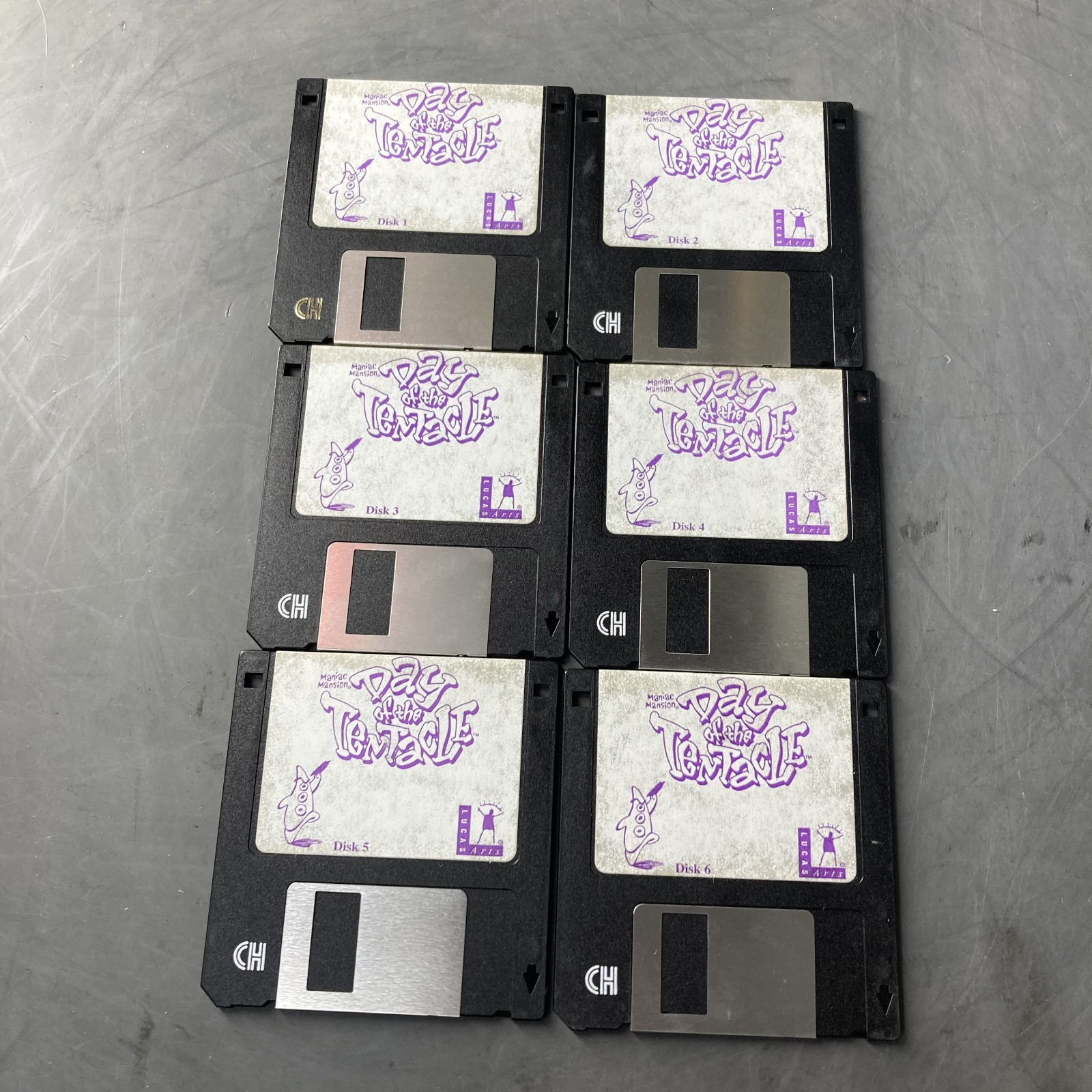 LOT OF 6-Day of the Tentacle PC IBM Floppy Disc 3.5