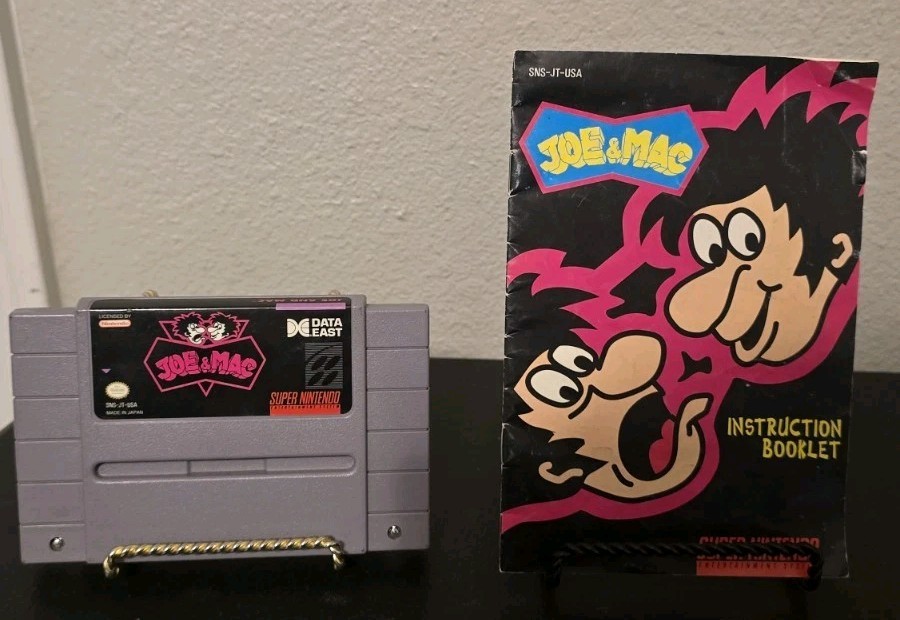Joe and Mac Super Nintendo SNES Tested Authentic W/ Manual USA Version Game