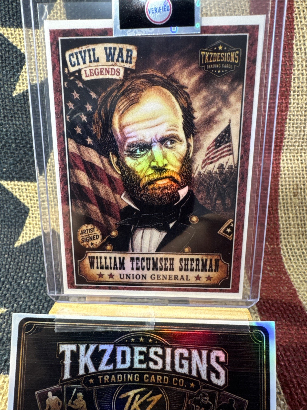 2026Tkzdesigns CivilWarLegends William Tecumseh Sherman ArtistSigned TradingCard