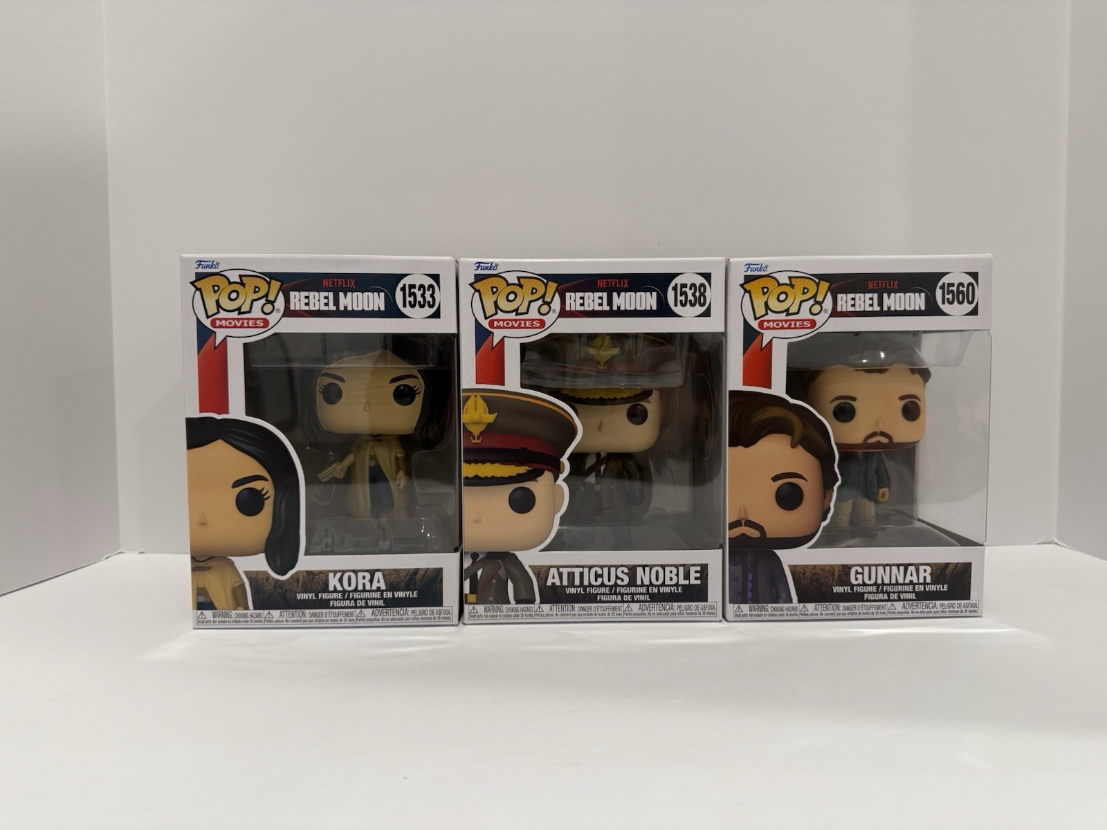 Funko POP Movies Netflix Rebel Moon Set Of 3: Gunnar, Kora, And Atticus Noble