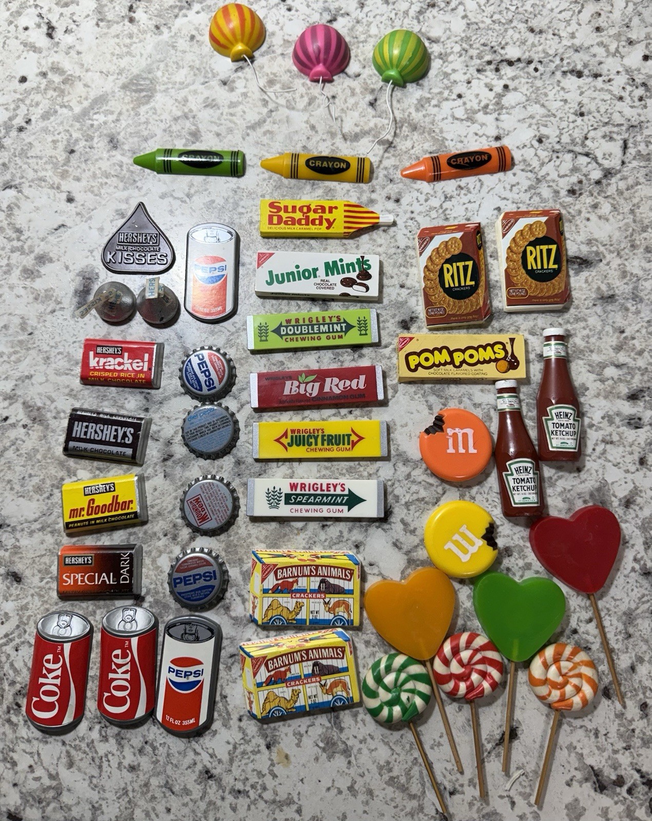 VTG 90s Advertising Magnets Lot Pepsi, Coke Sugar Daddy Oreo Heinz M&M Decor EUC