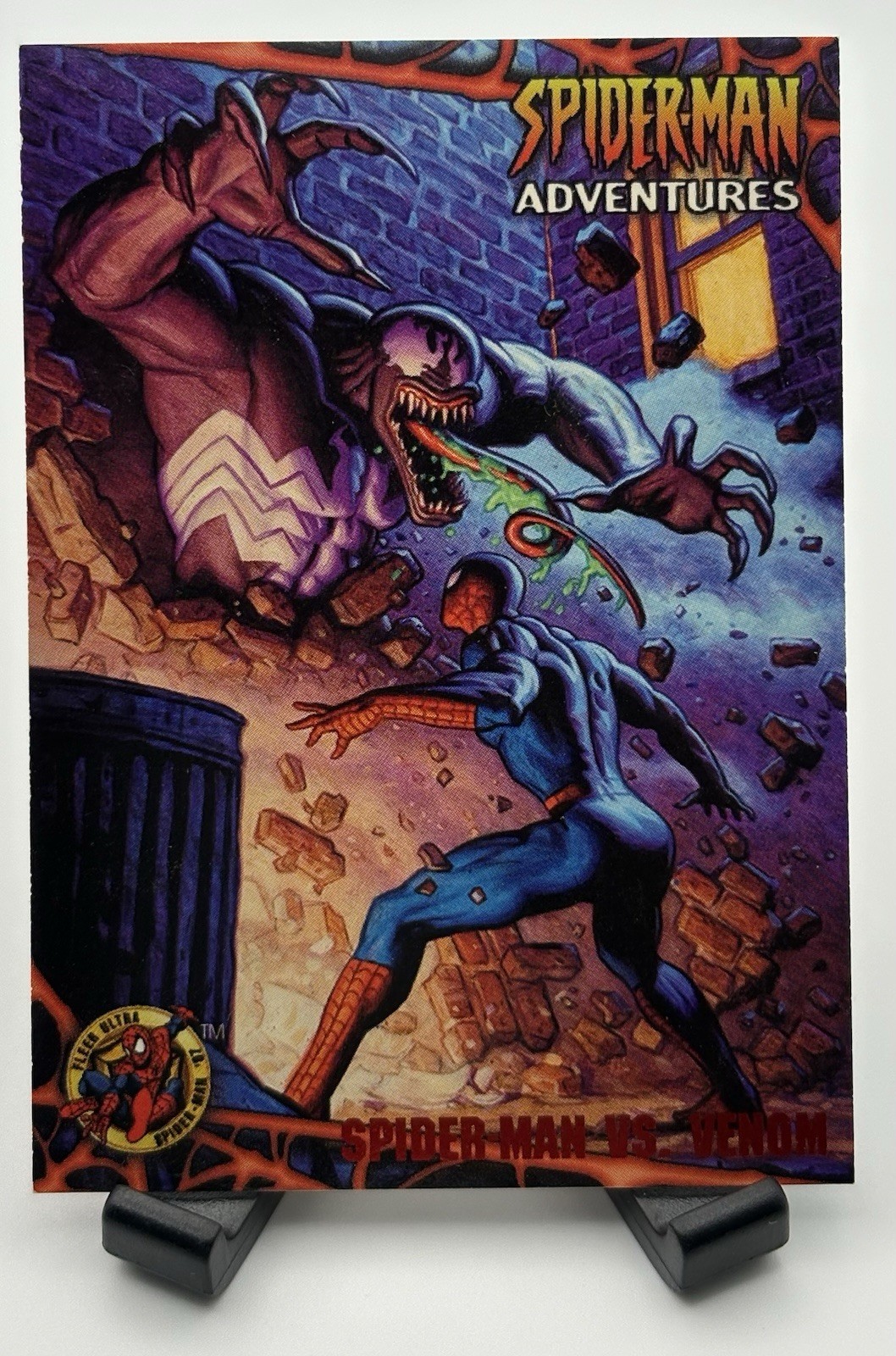 1997 Fleer Ultra Marvel Spider-Man Adventures RED #67 Spider-Man vs Venom