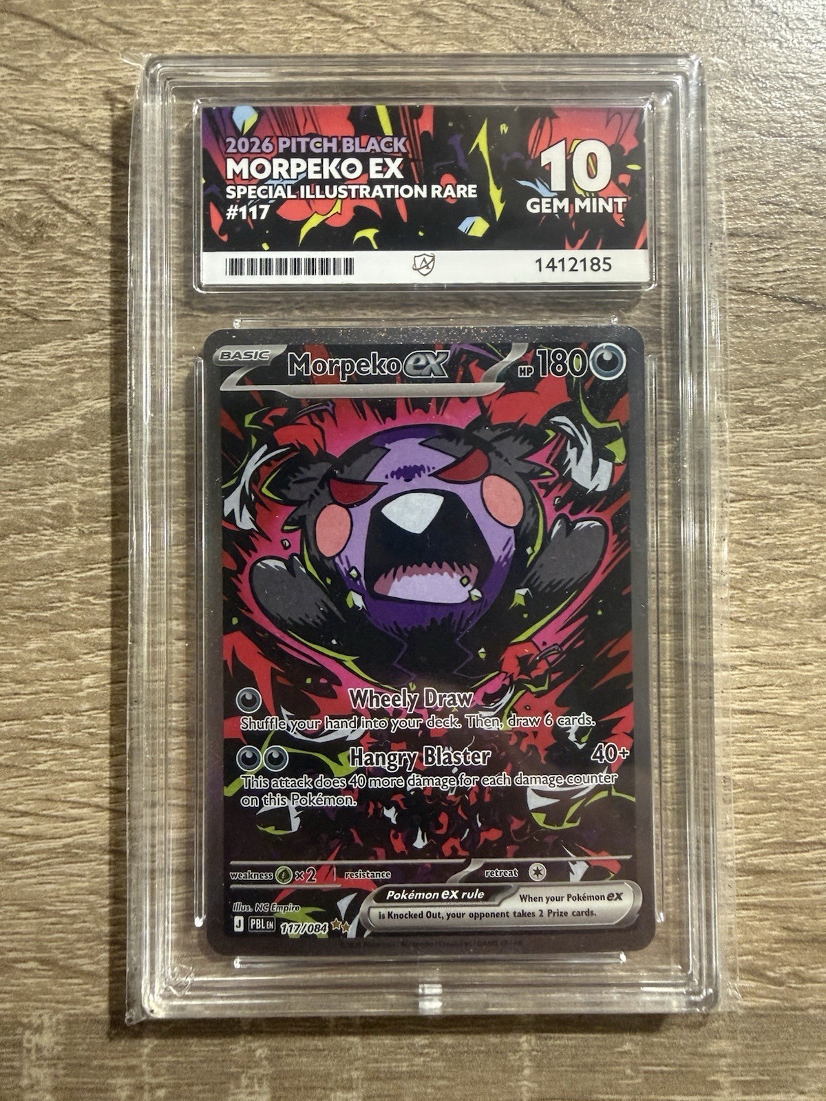 ACE 10 Morpeko EX 117/084 Pitch Black Gem Mint Pokemon PERFECT SUBGRADES